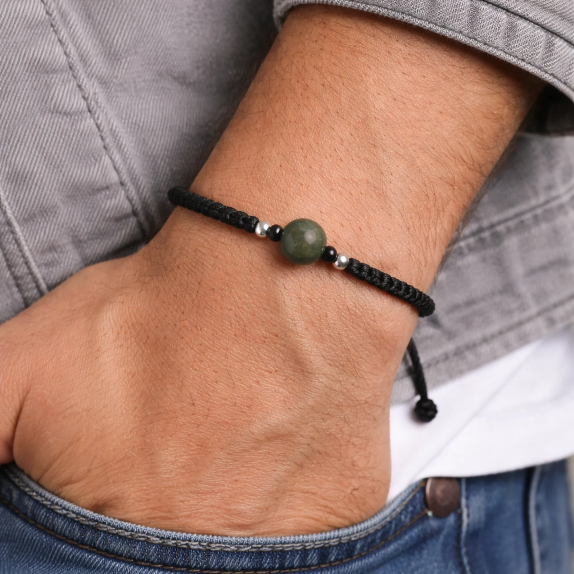 Pyrite Semi Spiritual Thread Bracelet for men and women, girls and boys