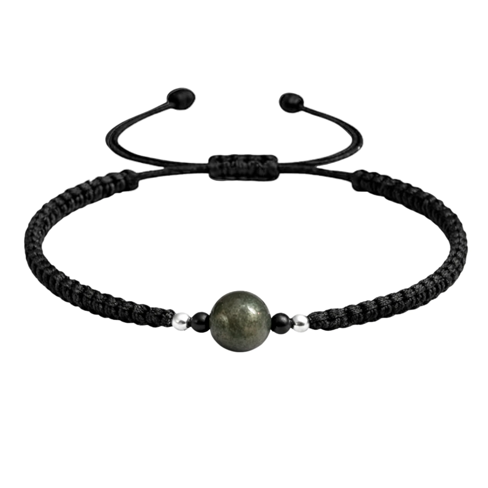 Pyrite Semi Spiritual Thread Bracelet for men and women, girls and boys
