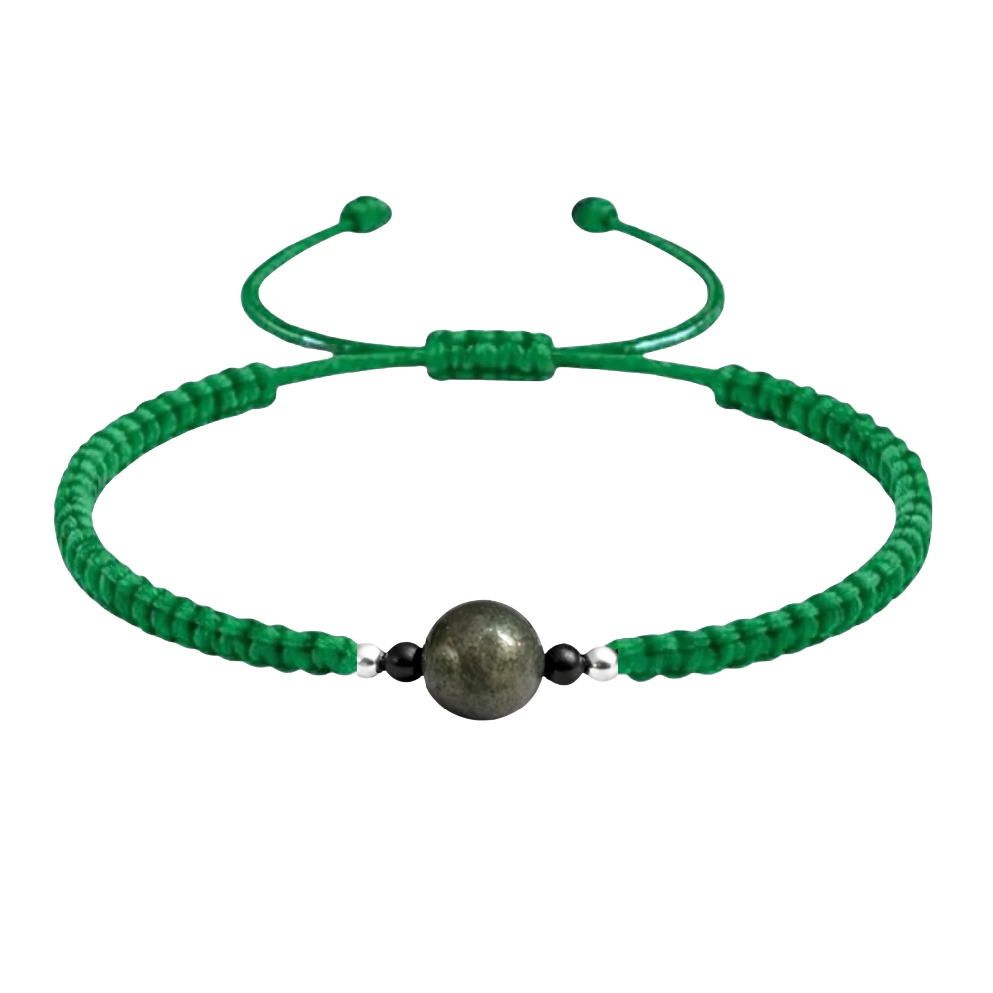 Pyrite Semi Spiritual Thread Bracelet for men and women, girls and boys