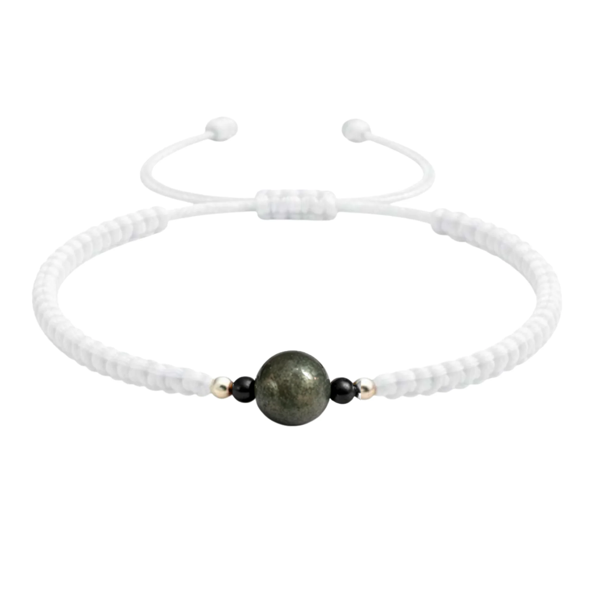 Pyrite Semi Spiritual Thread Bracelet for men and women, girls and boys