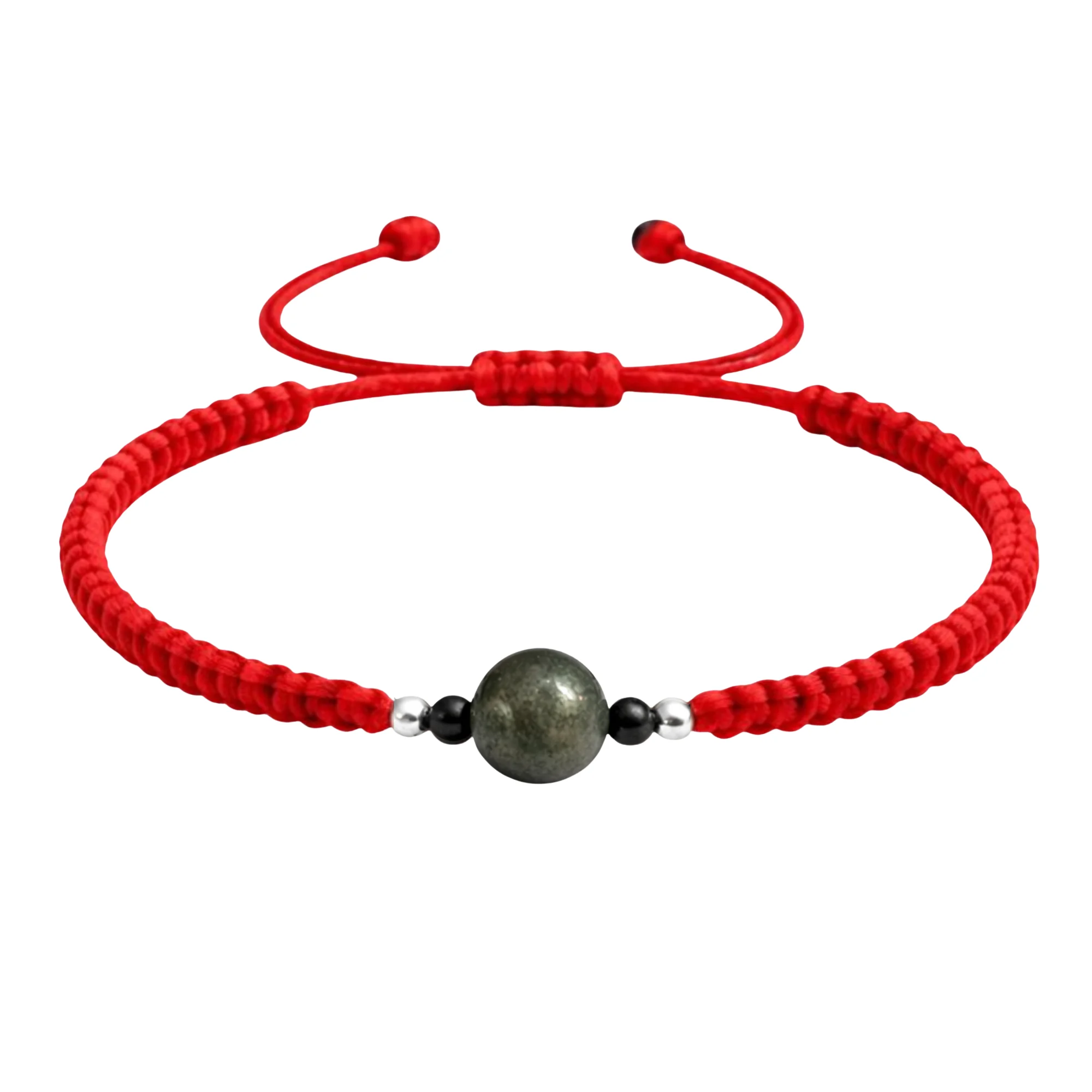 Pyrite Semi Spiritual Thread Bracelet for men and women, girls and boys