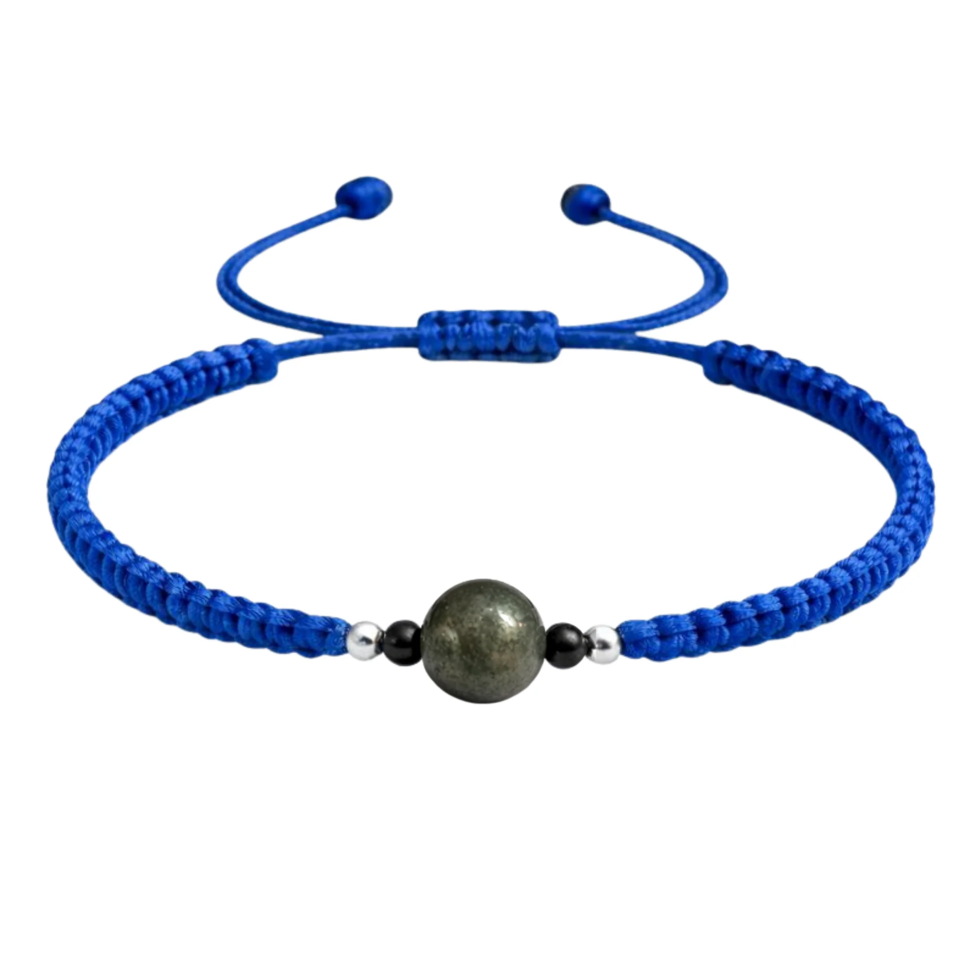 Pyrite Semi Spiritual Thread Bracelet for men and women, girls and boys